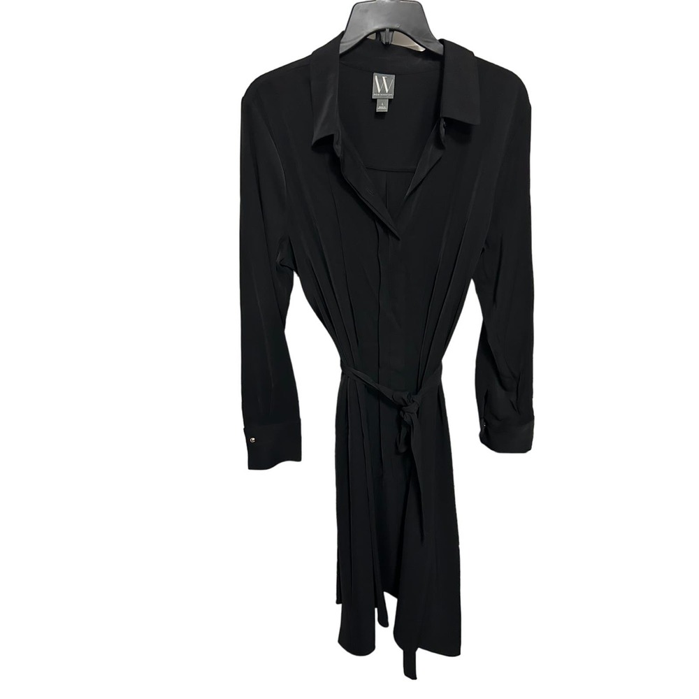 Worthington Long Sleeve Midi Shirt Dress black | L